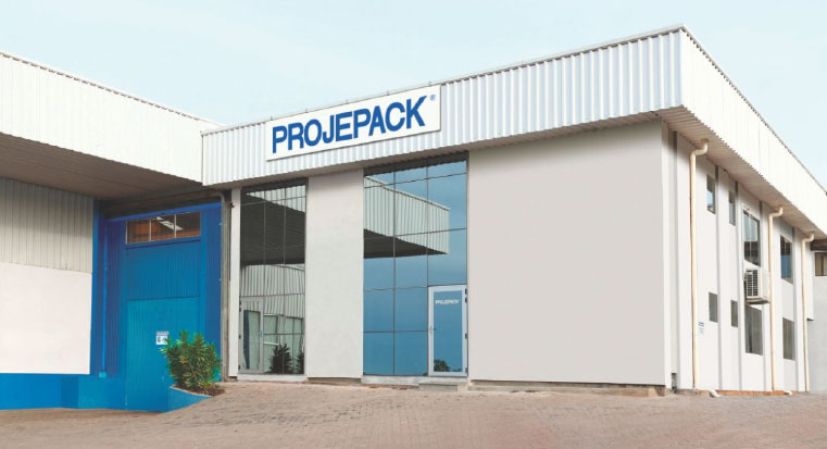 Fachada de la fábrica de Projepack