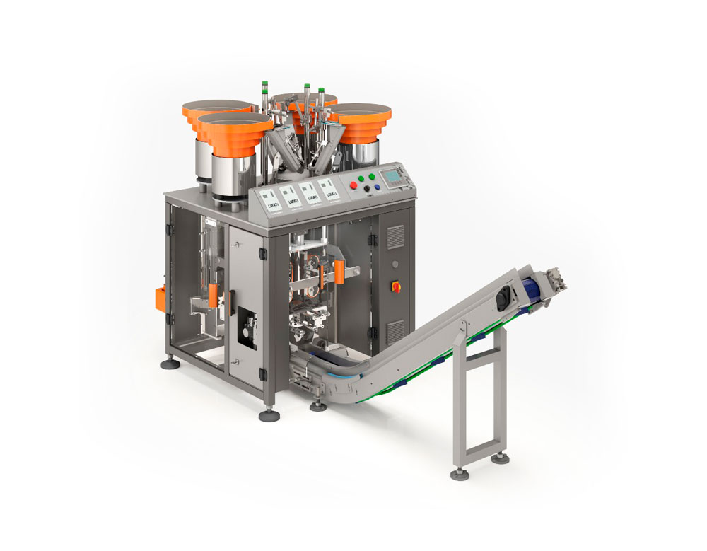 Contadora e empacotadora mini com 5 panelas